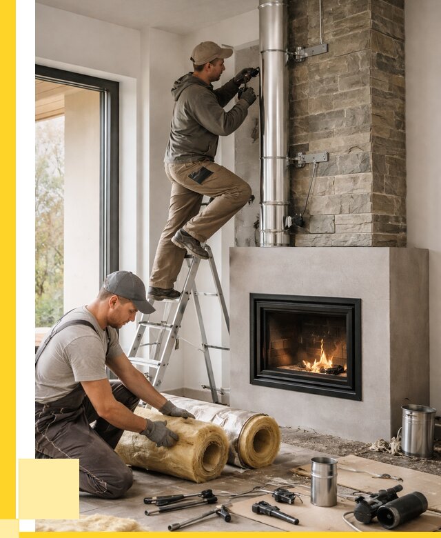 Монтаж дымоходов для каминов в Соликамске от 15458 р. ЭриданСлк