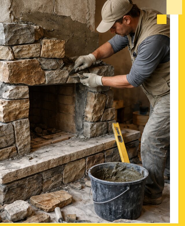 Изготовление и установка каменных каминов под ключ в Соликамске