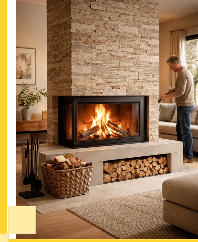 Дровяной камин под ключ в Соликамске от 206100 р. | ЭриданСлк