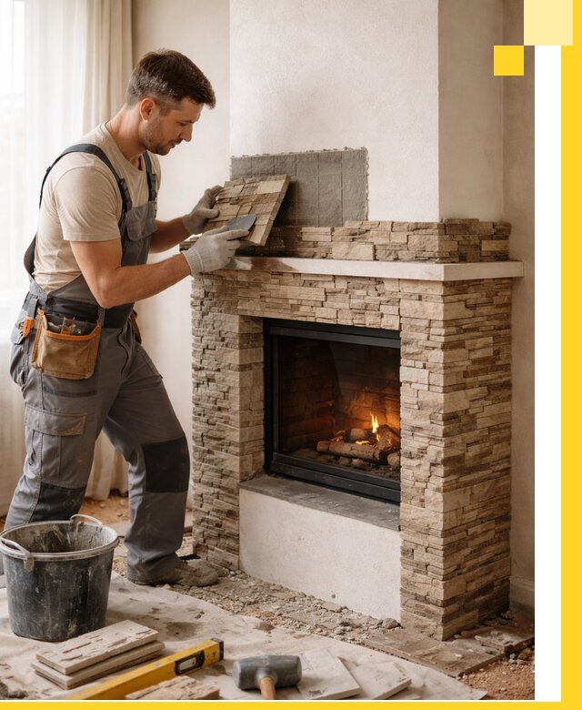 Изготовление и монтаж каминов для дома под ключ в Соликамске