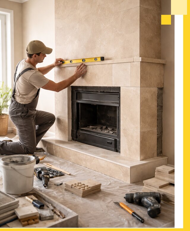 Установка и монтаж каминов в частном доме под ключ в Соликамске