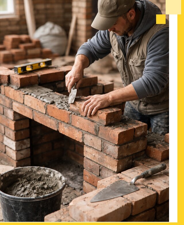 Кладка каминов под ключ в Соликамске профессиональная отделка и монтаж