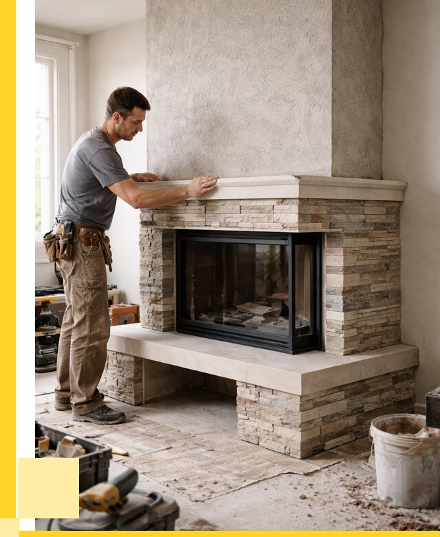 Изготовление каминов под ключ в Соликамске от 154575 р. | ЭриданСлк