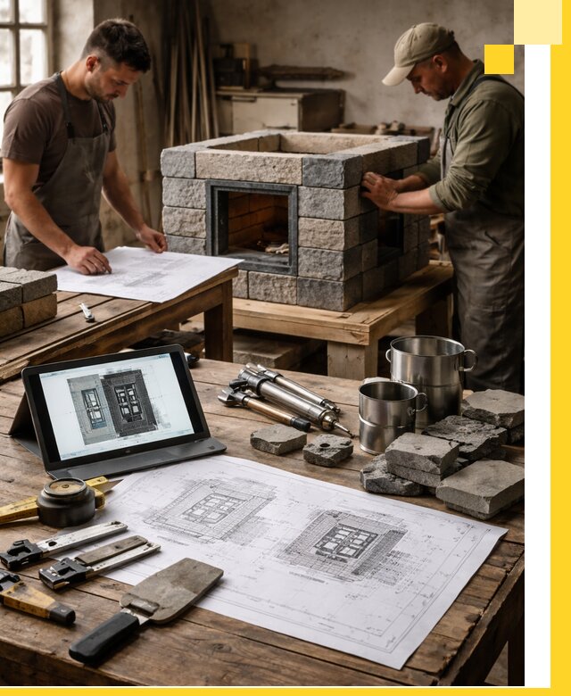 Разработка проектов печей с согласованием и монтажом в Соликамске