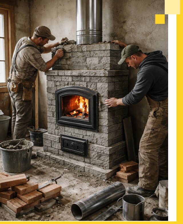 Производство, поставка и монтаж дровяных печей в Соликамске