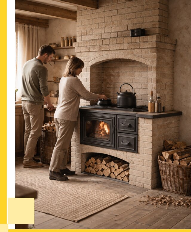 Печи с плитой в Соликамске от 46373 р. | ЭриданСлк — кирпичная печь