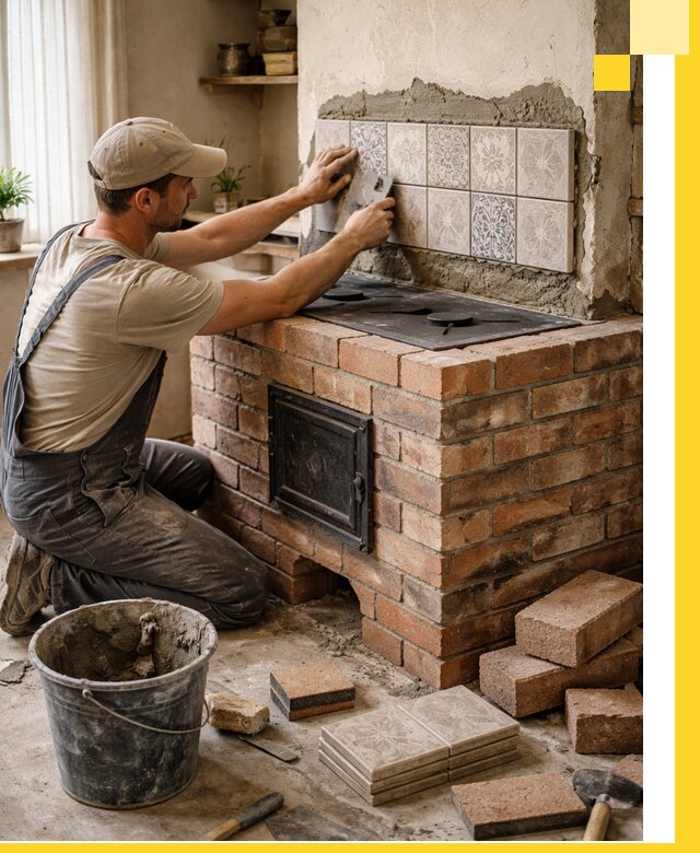 Печи с плитой на заказ монтаж гарантия и сервис в Соликамске