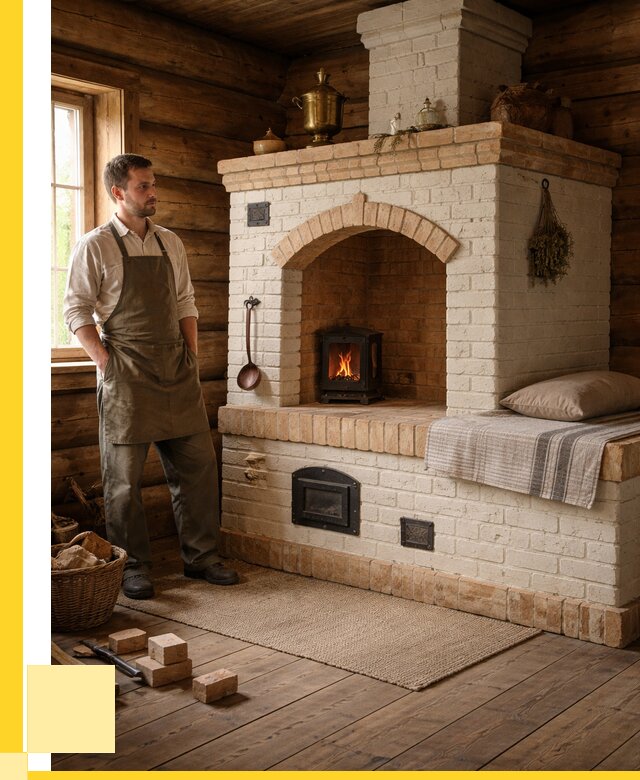 Русские печи с лежанкой под ключ в Соликамске от 154575 р. ЭриданСлк