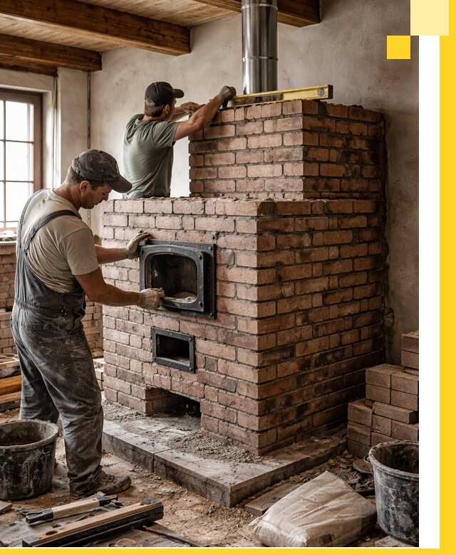 Печи для загородного дома под ключ в Соликамске — монтаж и сервис