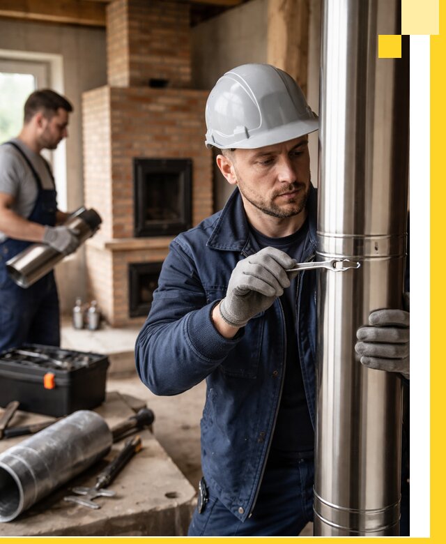 Профессиональный монтаж дымоходов для печей в Соликамске