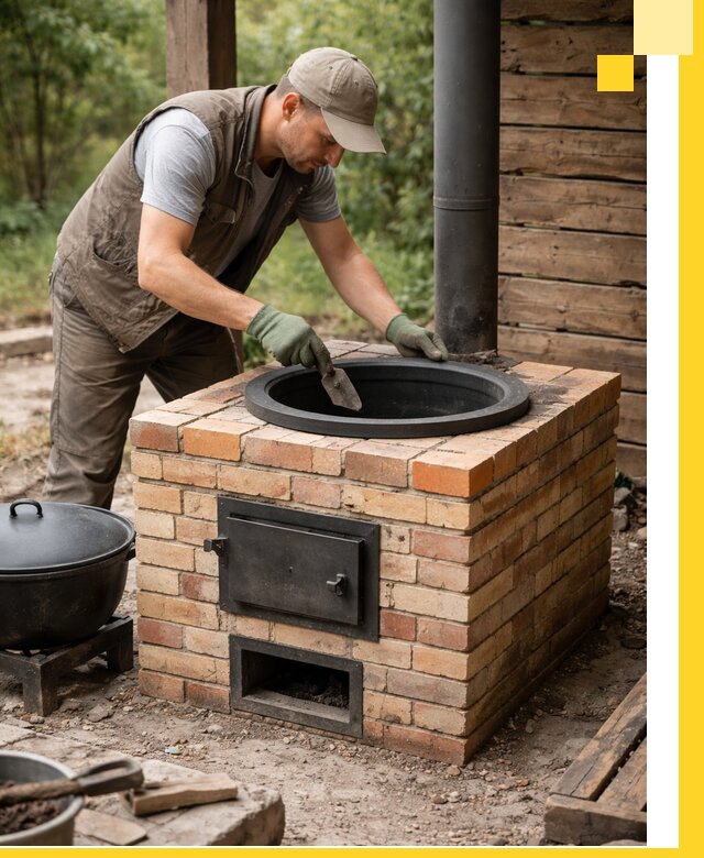 Изготовление и установка печей для казана в Соликамске под ключ