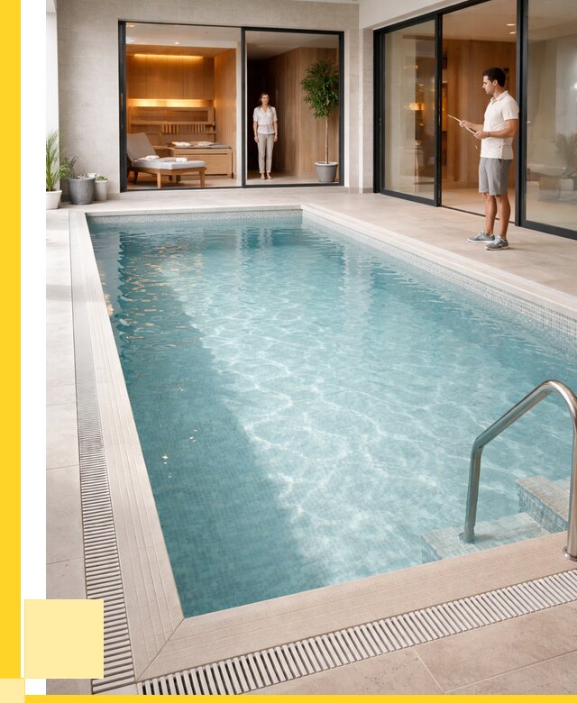 Отделка бассейна пленкой ПВХ в Соликамске от 3607 р. - ЭриданСлк