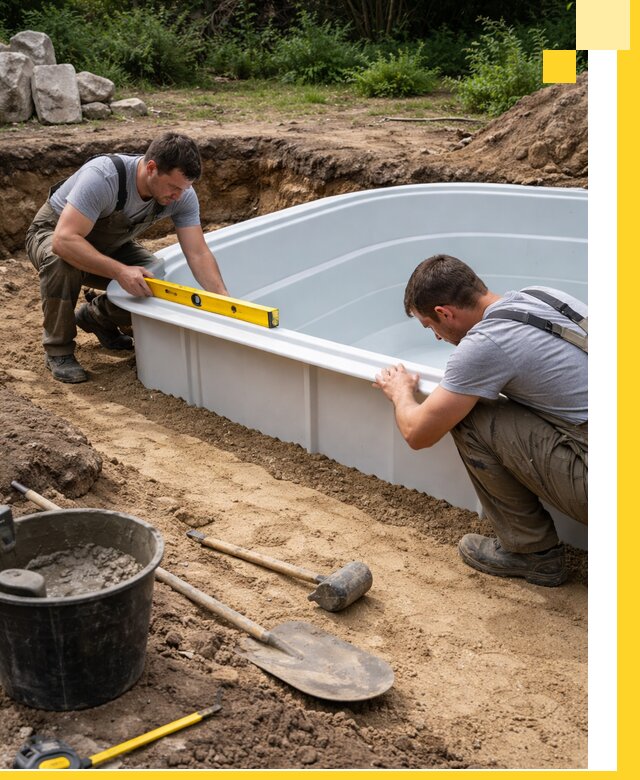 Производство и установка пластиковых бассейнов в Соликамске под ключ