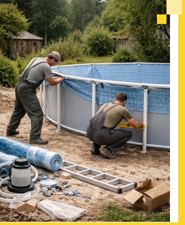 Установка и монтаж каркасных бассейнов в Соликамске под ключ