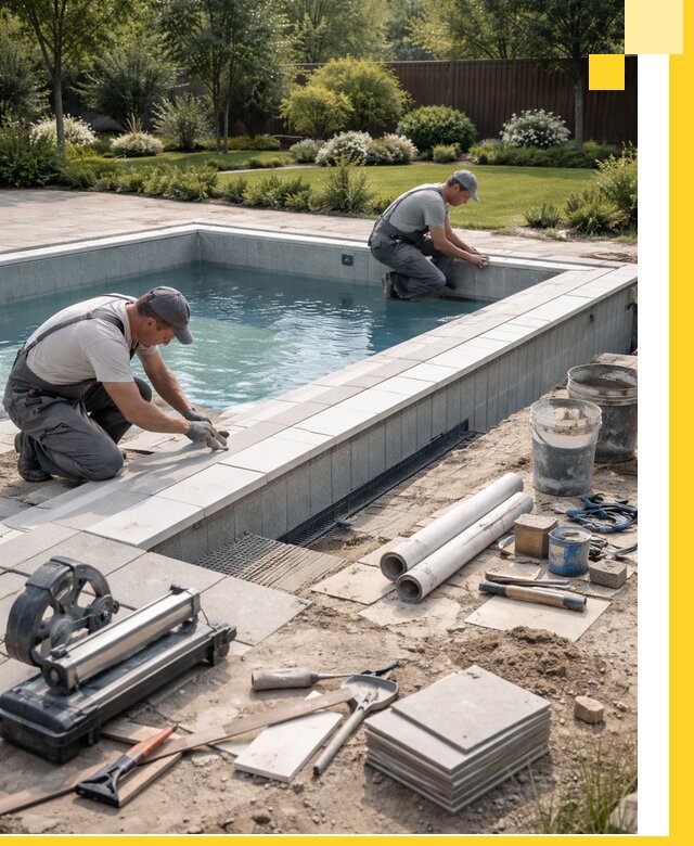 Строительство открытых бассейнов под ключ в Соликамске профессионально