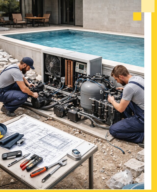 Проектирование и монтаж бассейнов с подогревом в Соликамске