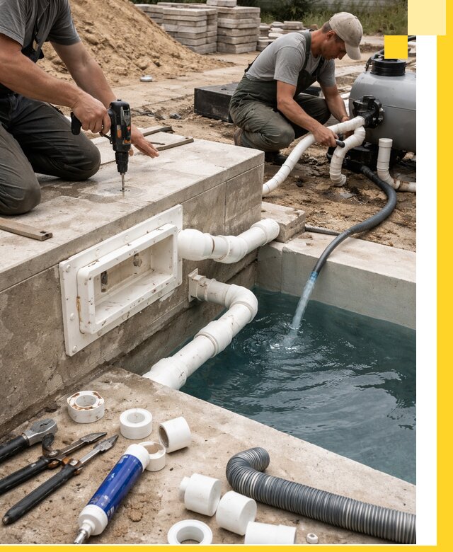 Строительство скиммерных бассейнов под ключ в Соликамске