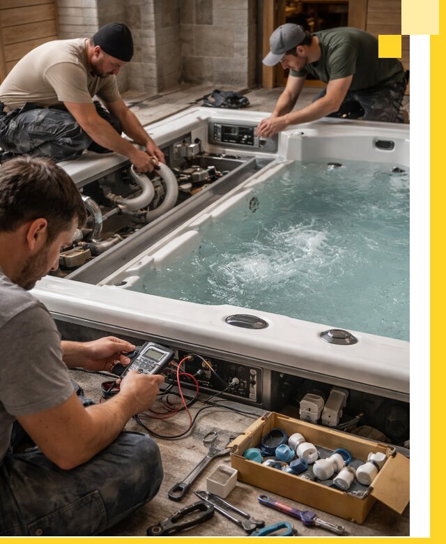 Гидромассажные бассейны под ключ в Соликамске, дизайн и монтаж