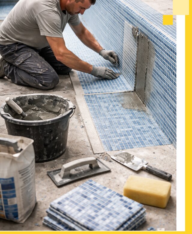 Укладка и ремонт мозаики для бассейнов под ключ в Соликамске