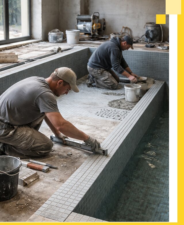 Строительство бассейна в частном доме в Соликамске под ключ