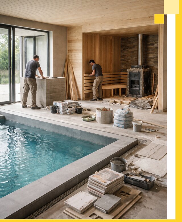 Проектирование и строительство бань с бассейном в Соликамске