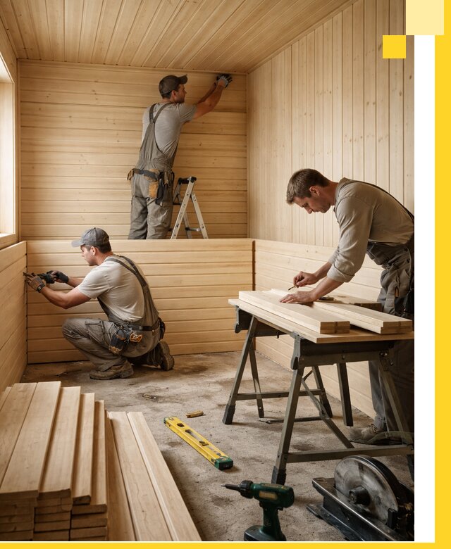 Обшивка саун в Соликамске из натуральной древесины под ключ