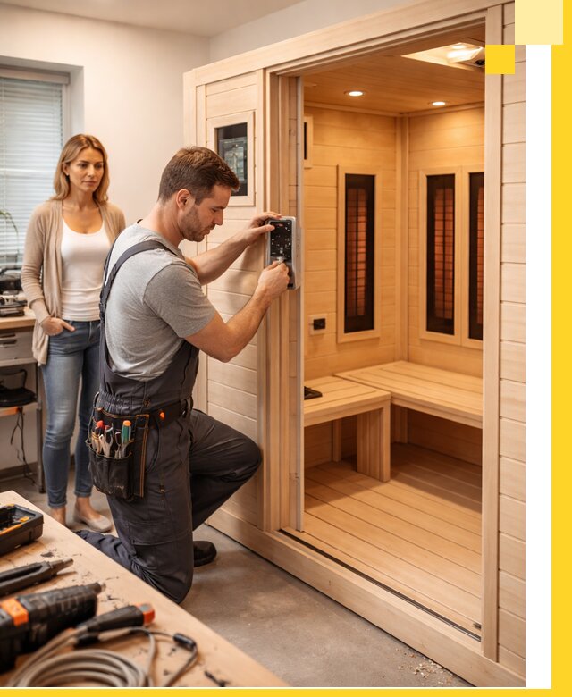 Инфракрасные сауны под ключ в Соликамске продажа и установка