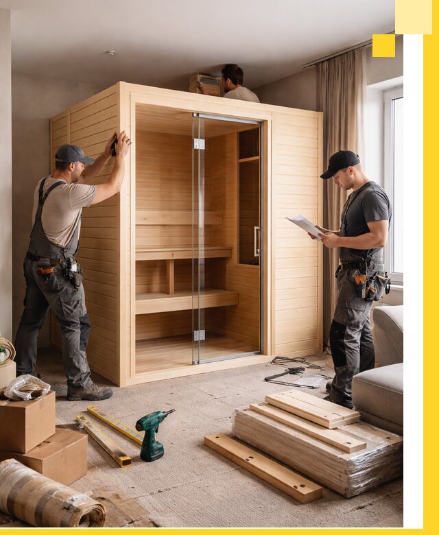 Установка и благоустройство саун в квартире в Соликамске