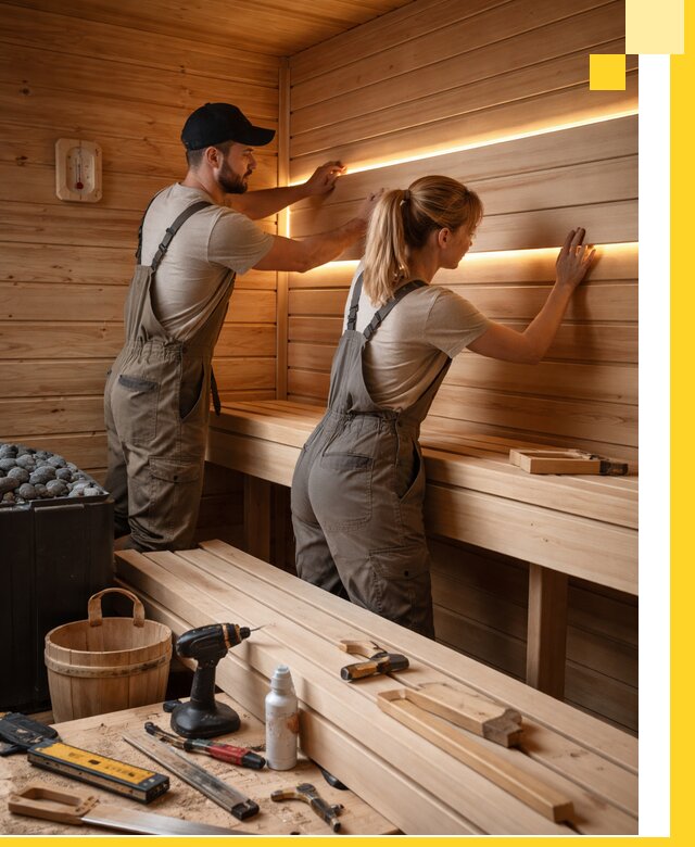 Дизайн саун и бань под ключ с индивидуальным проектом в Соликамске