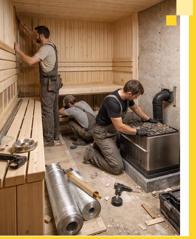 Индивидуальные сауны на заказ в Соликамске под ключ, проект и монтаж