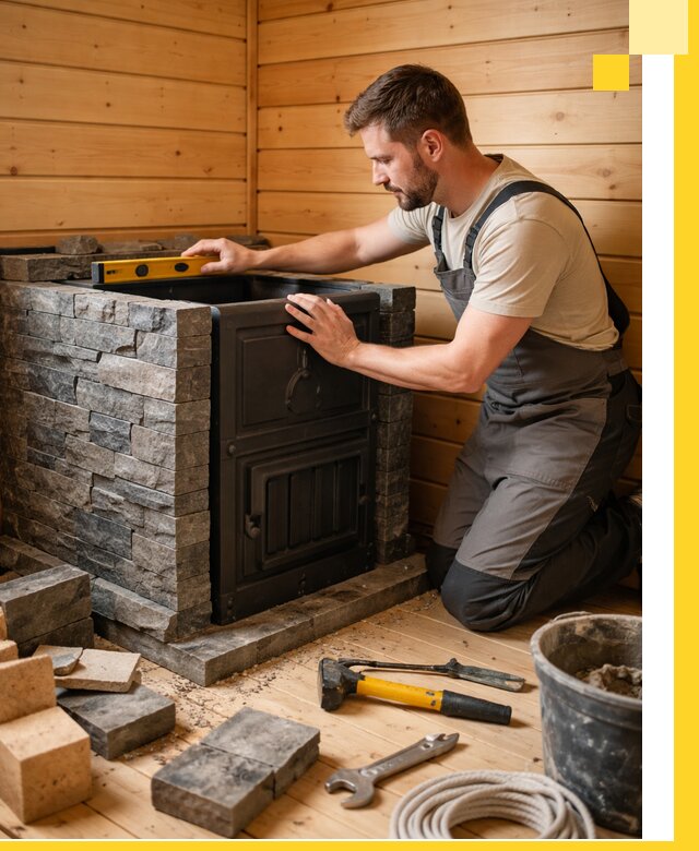 Производство и установка печей для саун под ключ в Соликамске