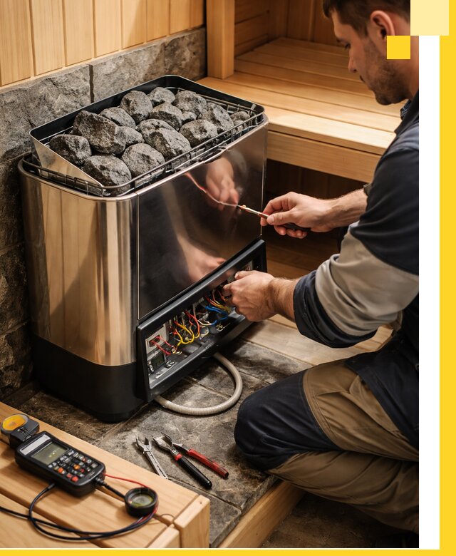 Продажа и установка электрокаменок для саун в Соликамске