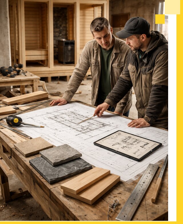 Проекты бань под ключ и планы строительства в Соликамске