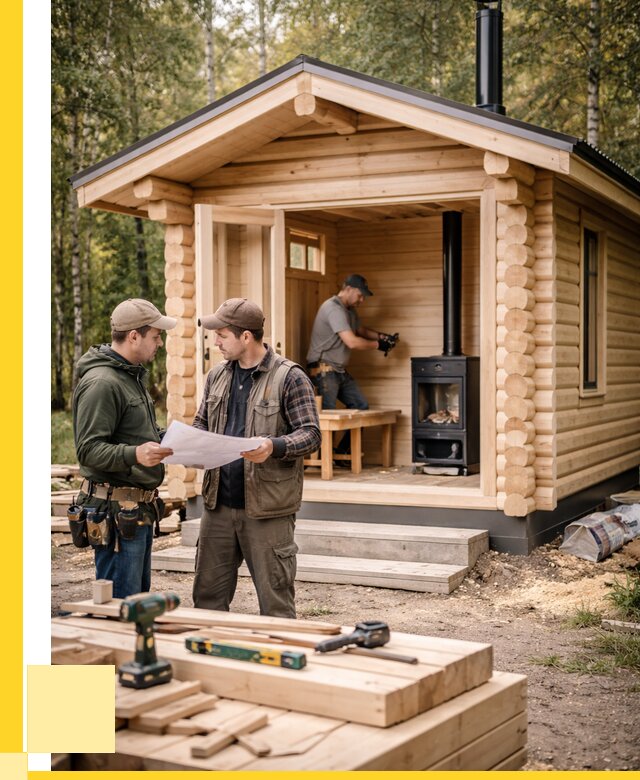 Монтаж бань под ключ в Соликамске — от 206100 р. | ЭриданСлк