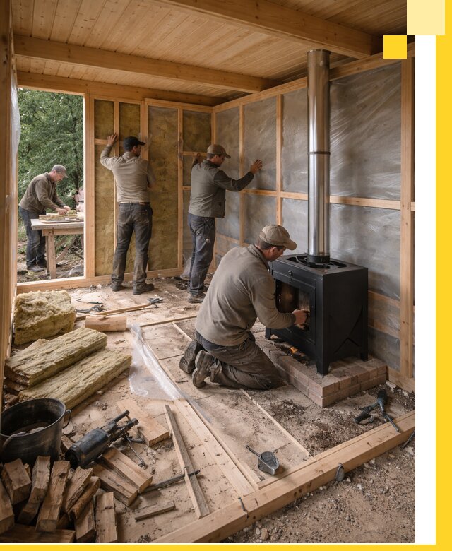 Профессиональный монтаж бань под ключ в Соликамске для дома