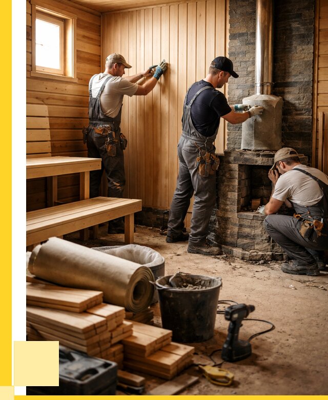 Ремонт бань под ключ в Соликамске от 46373 р. | ЭриданСлк