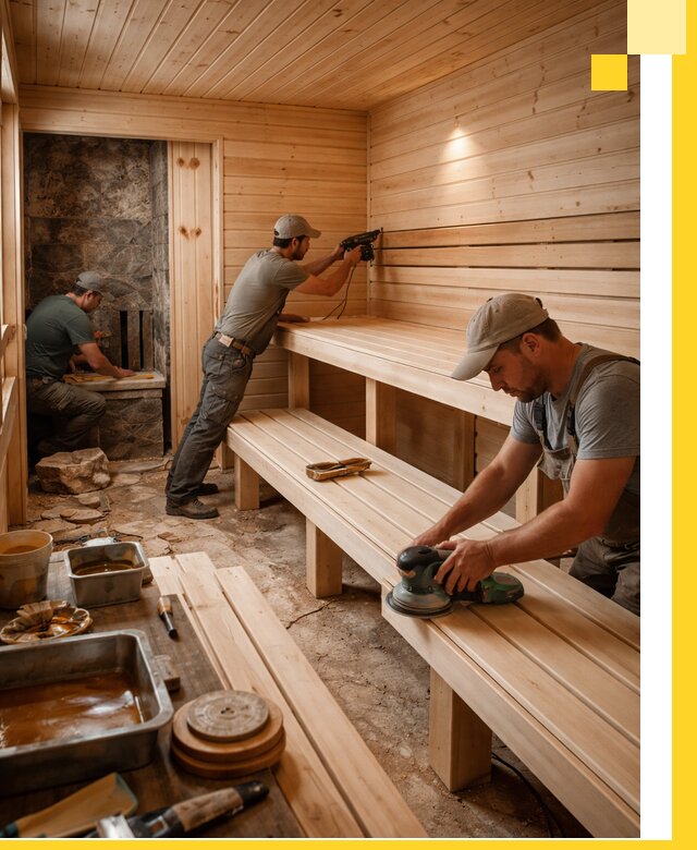 Профессиональная отделка бань в Соликамске под ключ, с гарантией