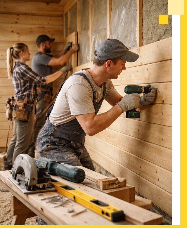 Обшивка бань под ключ в Соликамске: отделка стен и потолков