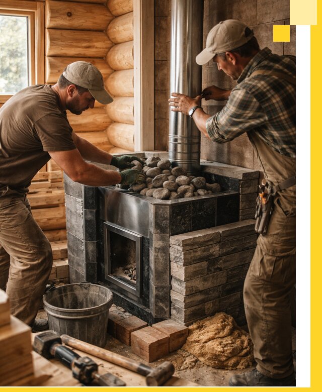 Строительство и отделка русских бань под ключ в Соликамске