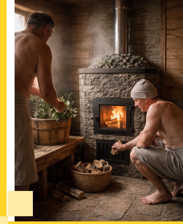 Банные печи под ключ в Соликамске от 46373 р. | ЭриданСлк кирпичная