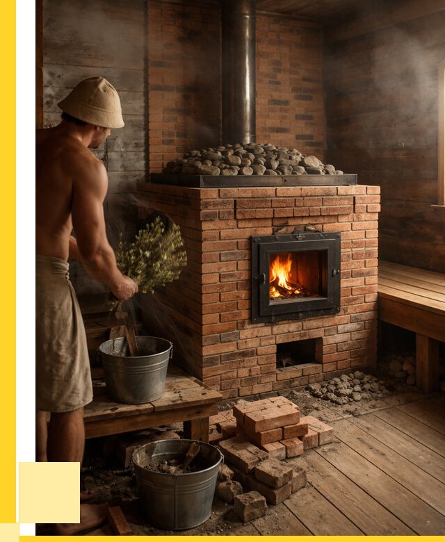 Кирпичные банные печи в Соликамске от 92745 р. | ЭриданСлк
