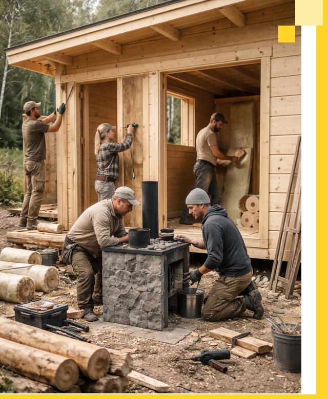 Купить баню под ключ в Соликамске строительство монтаж отделка