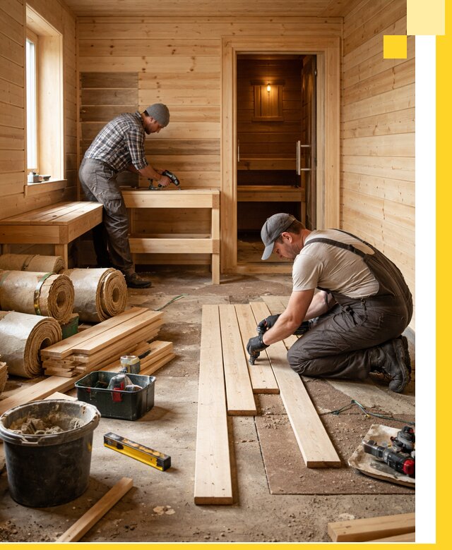 Индивидуальный проект бани с комнатой отдыха под ключ в Соликамске