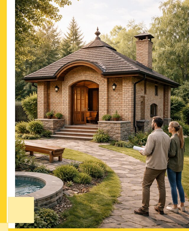 Проект кирпичной бани в Соликамске от 30915 р. | ЭриданСлк