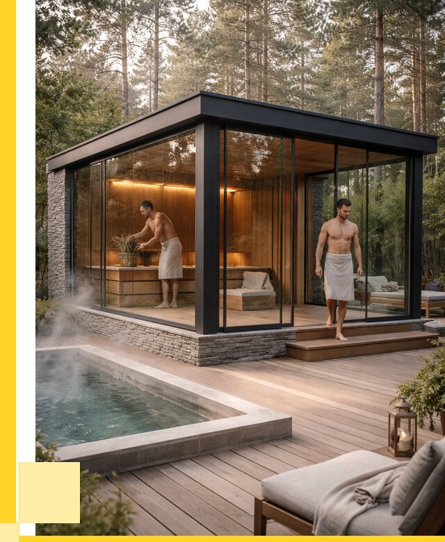 Стеклянные бани и двери в Соликамске от 463725 р. | ЭриданСлк