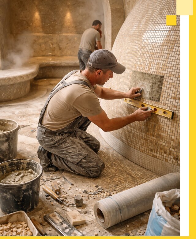 Хамам под ключ в Соликамске: проектирование, строительство, отделка