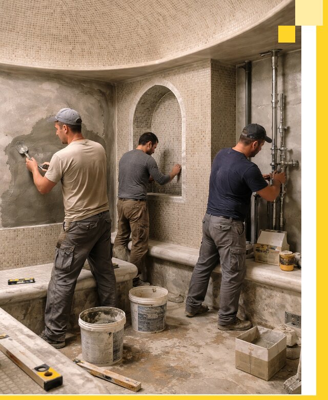 Профессиональный монтаж хамамов под ключ в Соликамске с гарантией