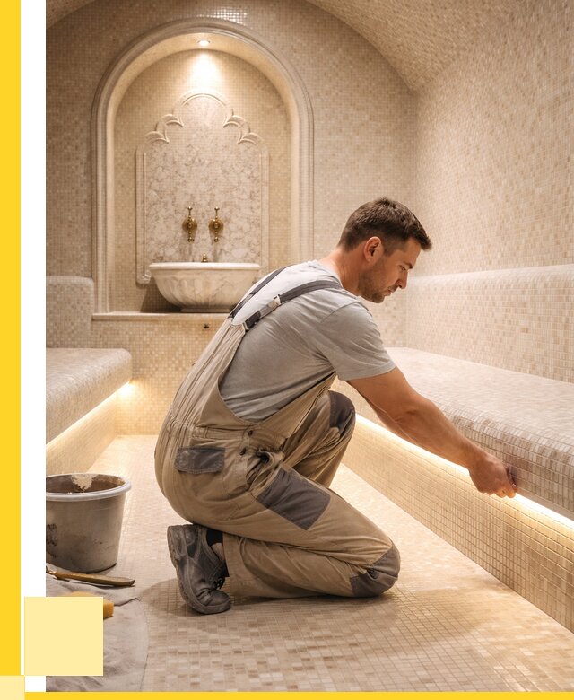 Отделка хамамов под ключ в Соликамске от 5668 р. | ЭриданСлк