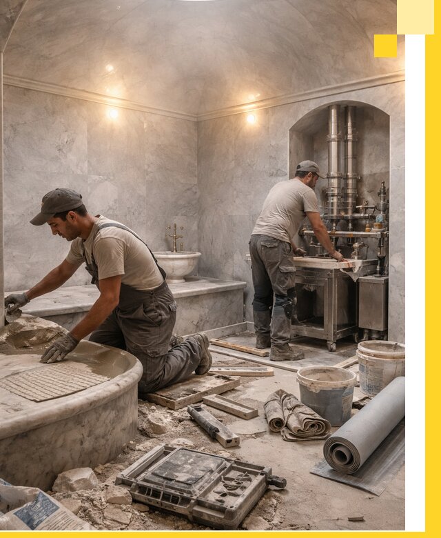 Строительство турецких бань хаммам под ключ в Соликамске