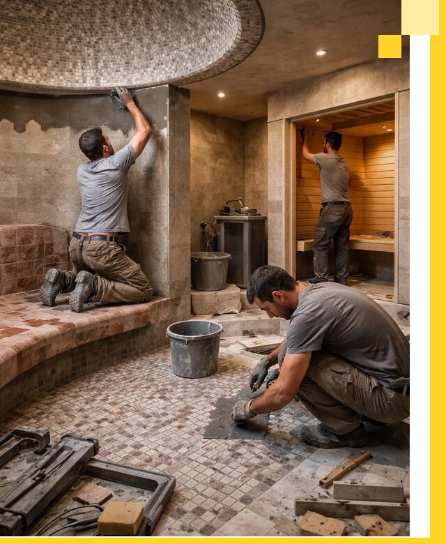 Проект и строительство хамама бани и сауны под ключ в Соликамске